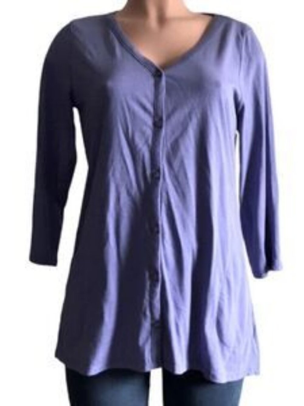 LOGO Principles by Lori Goldstein 3/4 Sleeve Cardigan - Picture 5 of 6
